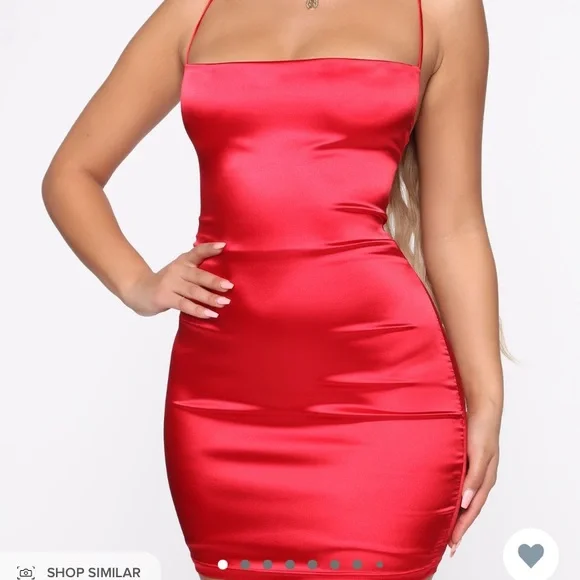 Fashion Nova Dresses Red Satin Mini Dress Poshmark